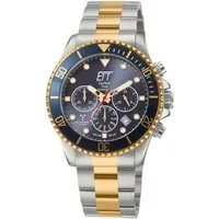 ETT Funkchronograph Professional EGS-11609-35M, Armbanduhr, Herrenuhr, Stoppfunktion, Datum, Solar, Edelstahlarmband