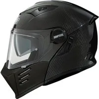 Simpson Motorradhelm Darksome Carbon 06 Klapphelm, Vorbereitet Für Kommunikationssystem,integriertes Sonnenvisier