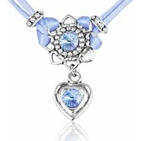 LUISIA® Kette mit Anhänger Chiara mit Herzblüte, Strassherz und Premium Kristallen (inkl. Schmuckbox)