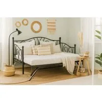 moebel-direkt-online Daybed Metallbett Daybett mit Gästebett in zwei Farben