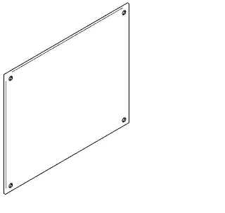 KWC Aquarotter Spiegel, HEAVY DUTY, Edelstahl, 590x490x7 mm, diebstges. Befestigung, 2030019886 2030019886