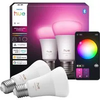 Philips Hue LED-Leuchtmittel White and Color Ambiance 810lm smarte Lampe, E27, 2 St., Farbwechsler, Vollspektrumlicht 1000K-20000K