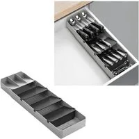Gravidus Besteckeinsatz Besteck Organizer Schublade Schubladeneinsatz Besteckkasten