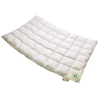 Vitaschlaf Daunenbettdecke Vitaschlaf® BIO-LUXE-KBA Bettdecken für Sommer Winter Ganzjahresdecke, Füllung: 100% Daunen, alle Wärmestufen, Bezug: 100% BIO-BAUMWOLLE, Bettdecke 135x200 cm, 155x220 cm und weitere Größen, Made in Germany