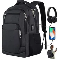 OKWISH Laptoprucksack Laptop Rucksäcke Schulrucksack Wasserbeständig Laptoptasche (Uni Tasche Businessrucksack Sportrucksack, Anti-Diebstahl, Backpack mit Laptopfach, mit USB-Anschluss), Herren Damen Jungen Teenager Arbeit Business Freizeit Reisen