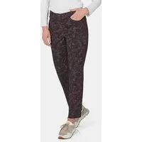 GOLDNER Stoffhose Kurzgröße: Druckhose CARLA mit Paisley-Muster
