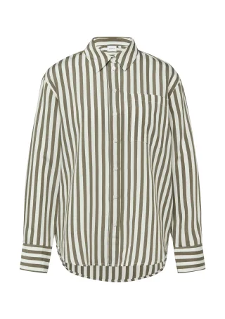 comma - Bluse olive|weiß - Gr. - 34