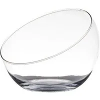Hakbijl Glass Dekovase INNIS schräger Rand, Farbe: transparent, Höhe: 15cm