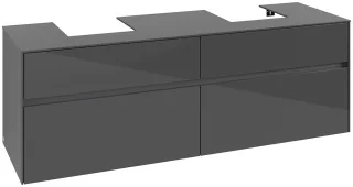 Villeroy & Boch Waschtischunterschrank Collaro C10700 1600x548x500mm Glossy Grey C10700FP