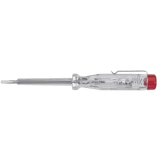 Wiha Spannungsprüfer 120-250 Volt Schlitz transparent, mit Ansteckclip - 5 Stück - 32201