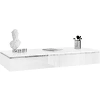 Lookway Schminktisch AURORA SILVER Hängender Kosmetiktisch mit Spiegel (1x Konsole und 1x Spiegl), Breite: 102 cm