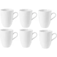 Seltmann Weiden Becher Seltmann Weiden Beat weiß Becher mit Henkel 6er Set, Porzellan