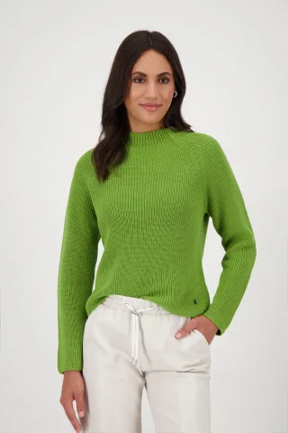 monari - Strickpullover mit Stehkragen - Gr. - 44