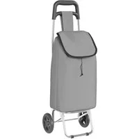 vidaXL Einkaufstrolley Einkaufswagen Grau 35 x 28 x 92 cm Oxford-stoff