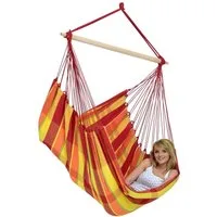 Amazonas Hängesessel Brasil KingSize Hängestuhl (Belastbarkeit 150 kg, Handgefertigt, aus recycelten Materialien), Große Sitzfläche