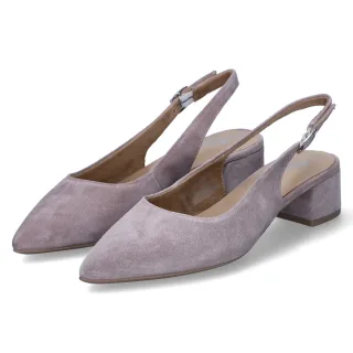 Tamaris Slingpumps - Gr. 40 - Taupe - Rauleder