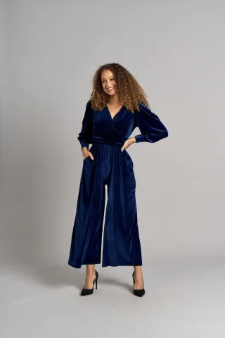 Ava Samt-Overall - Blau