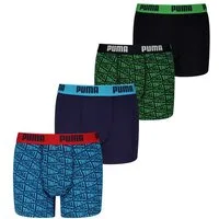 PUMA Boxershorts PUMA BOYS FLAG PRINTED BOXERS (4er Pack) Logobund, Multipack