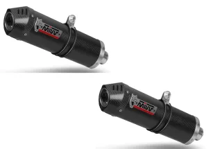 Sport Auspuff MIVV Oval Carbon für Kawasaki Z 1000 Bj. 2007-2009 Typ: ZRT00B mit ABE