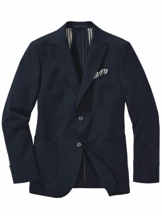 Mey & Edlich Herren Sprezzatura-Anzugsakko Blau 76 % Baumwolle, 24 % Seide