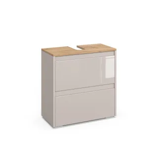 Vicco Waschbeckenunterschrank, Kaschmir, Holzwerkstoff, 2 Schubladen, Rechteckig, 60.1x62x30.1 cm, Badezimmer, Badezimmerschränke, Waschbeckenunterschränke
