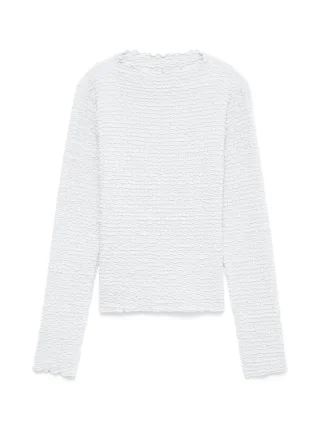 VERO MODA - VMZIA LS FUNNEL NECK TOP JRS NOOS Bright White - Gr. - XS