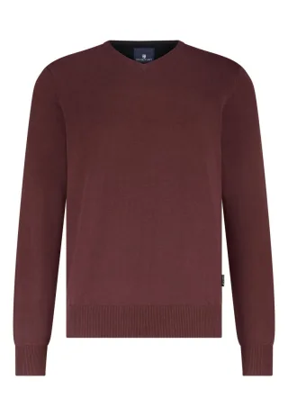 State of Art - Pullover mit V-Ausschnitt rot - Gr. - S