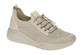 Gabor 63.455.42 Beige Oak Glitzer Slipper Halbschuhe mit Keilabsatz