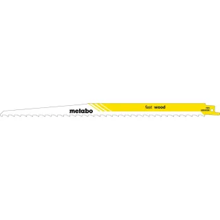 Metabo Säbelsägeblätter fast wood HCS, 8,5 mm / 3 TPI - 5 Stück - 628242000