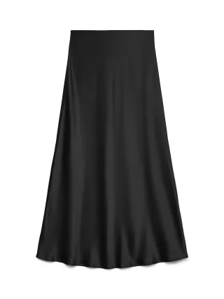 VERO MODA - VMMERLE ANKLE SKIRT WVN GA NOOS Black - Gr. - XL
