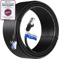 HB-DIGITAL Patchkabel CAT6a Outdoor S/FTP PVC + PE Netzwerkkabel, RJ45, (3000 cm), speziell für die Außeninstallation konzipiert