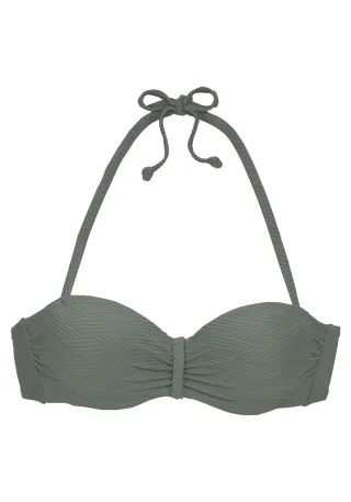 LASCANA - Sunseeker LM Bügel-Bandeau-Top oliv - Gr. - 36B
