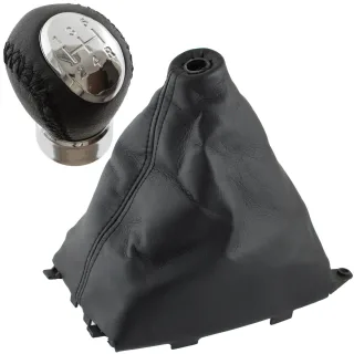 Schaltknauf Knauf 12mm Gewinde 5-Gang Schaltmanschette Manschette + Rahmen für Mazda 6 GG GY 2002-2008