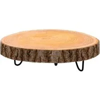 Spetebo Beistelltisch Mini Beistelltisch Baumscheibe - ca. Ø 25 cm (Stück, 1-St., kleiner Holztisch), Blumenhocker Pflanzenteller Dekoteller