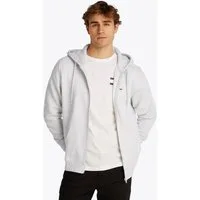 Tommy Jeans Kapuzensweatjacke TJM REGULAR S FLAG ZIP FLEECE THRU mit bestickten Markenlogo auf Brusthöhe