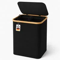 Roxlin Wäschekorb Wäschekorb 150L faltbar mit Deckel, wasserdicht, 2 Taschen