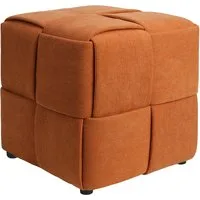 Zedelmaier Sitzhocker Sitzwürfel mit Kreuzgeflecht, handgefertigter Hocker aus Cordstoff, extrabreite 40 cm, belastbar bis 150 kg als Fußbank, Schuhbank