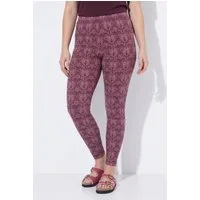 Ulla Popken Leggings Leggings Blüten Elastikbund Stretch Biobaumwolle