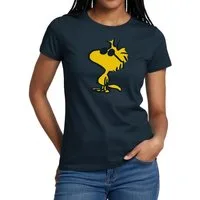 Spreadshirt T-Shirt Peanuts Woodstock Sonnenbrille Cool Frauen T-Shirt (1-tlg)