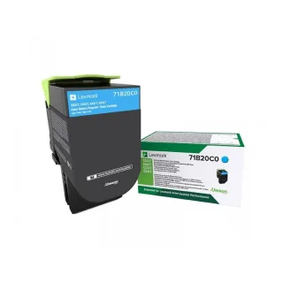 Original 71B20C0 LEXMARK CS Toner cyan return