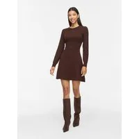Vila Minikleid VIKERRY O-NECK L/S CABLE KNIT DRESS NOOS aus Materialmix mit Viskose