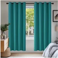Deconovo Verdunkelungsvorhang Gardinen mit Ösen Blickdichte Vorhang Kälteschutz Schlafzimmer 2er Set, Blackout Curtain einfarbig Thermo Vorhang Verdunkelung Wärmeisolierend
