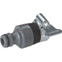 Wasserdieb für Wasserhähne ohne Gewinde, Hahnstück grau/silber, 14 - 17mm Außendurchmesser