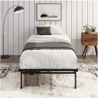 ZINUS Bettgestell Mateo, modernes Bett mit Lattenrost, Gästebett (Packung, 1-tlg., Metallbett, Schwarz, 100x200 cm), Kinderleichter Aufbau