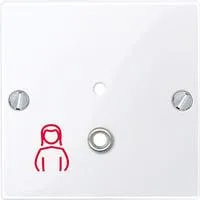 Zentralplatte aws/gl Zugtaster Typ MEG4843-0325 im Design System M weiß (glänzend), Retail