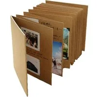101DIYStudio Fotoalbum zum Einleben 34 Seiten für bis zu 30 Fotos (Geschenk Hochzeit Geburtstag Jubiläum Weihnachten, Stilvoll und Einzigartig), Kreative Form