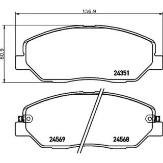 Hella Bremsbel?ge vorne Hyundai Kia Ssangyong 8DB355012-371