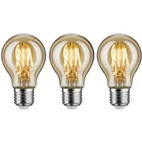 Paulmann LED-Leuchtmittel 3er Set 4,7 W AGL E27 gold, E27, 3 St., Warmweiß, 2500 Kelvin
