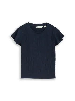 tom tailor kids - T-Shirt mit Struktur sky captain blue - Gr. - 122