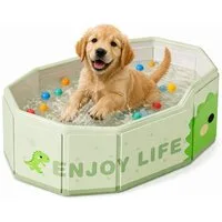 ibettertec Hundepool Hundebadewanne, faltbar Badewanne, Wasserbecken für Hunde 75x45x23cm, (für Garten, Balkon), Faltbare Schwimmbad für Welpen